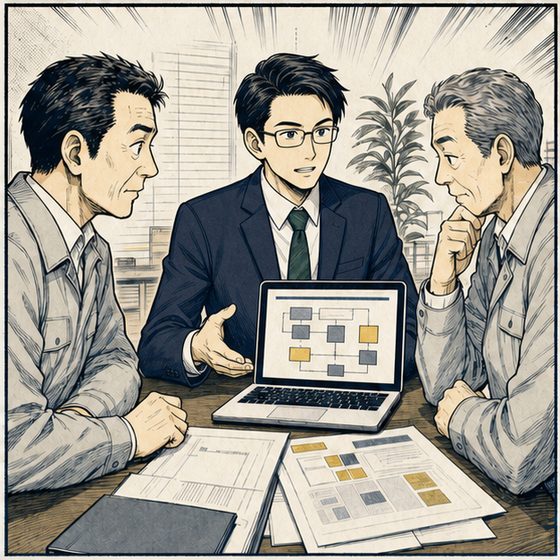 3人で業務を相談
